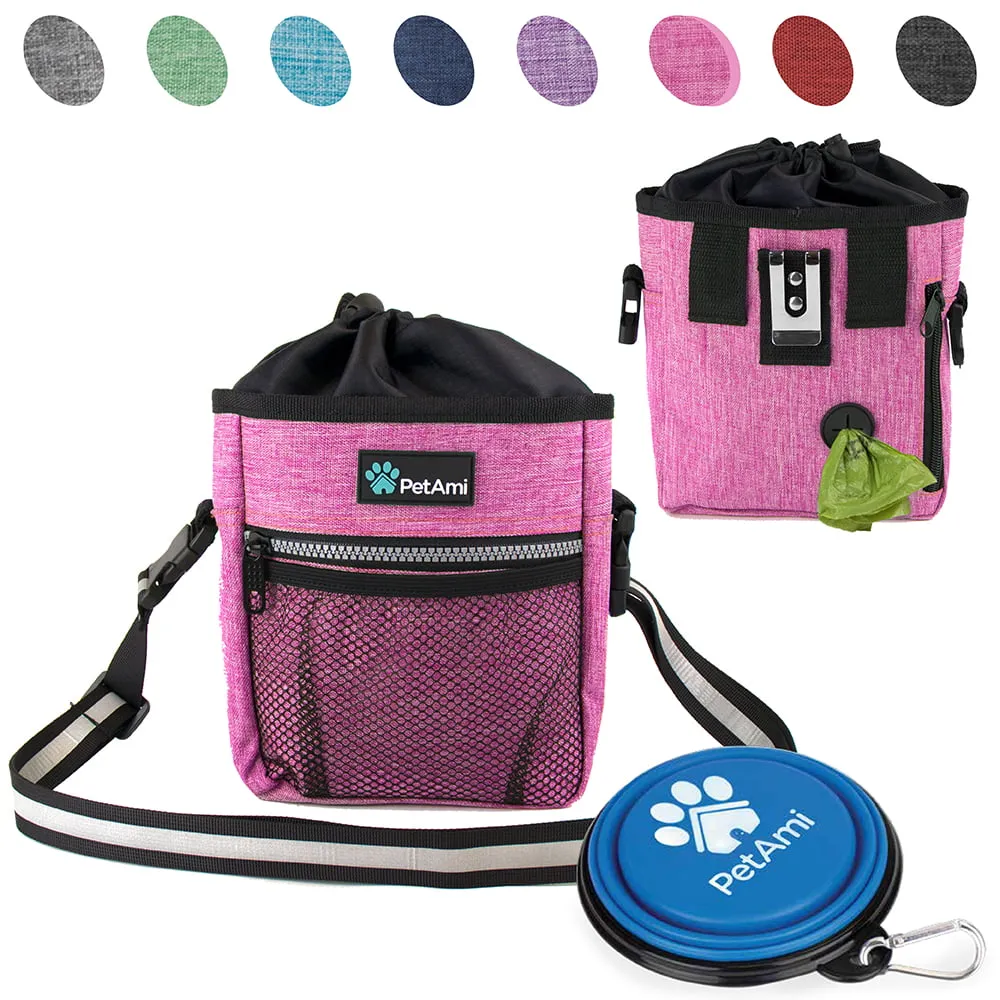 PetAmi Dog Treat Pouch Pet Treat Pouch For Training Dog Walking Bag Holder For Kibbles