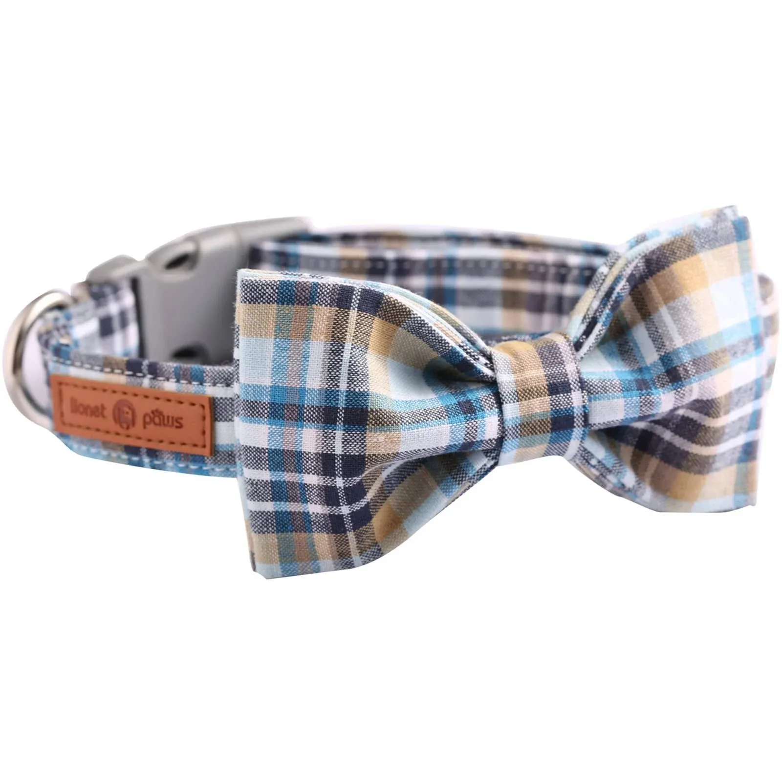 Lionet Paws Dog and Cat Collar with Bowtie Grid Collaraplastic Buckle ...