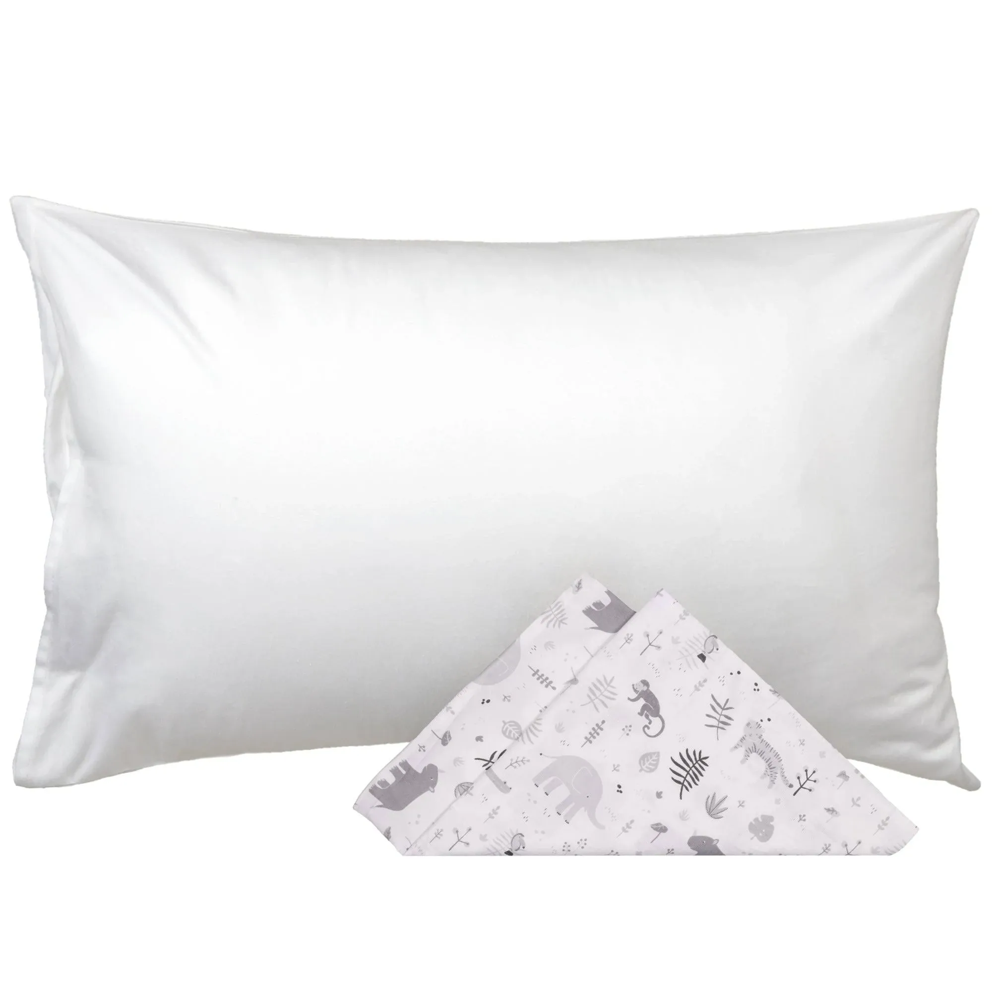 WeeSprout Toddler Pillow + 2 Pillowcases - Organic Cotton Shell & Pillowcases ...