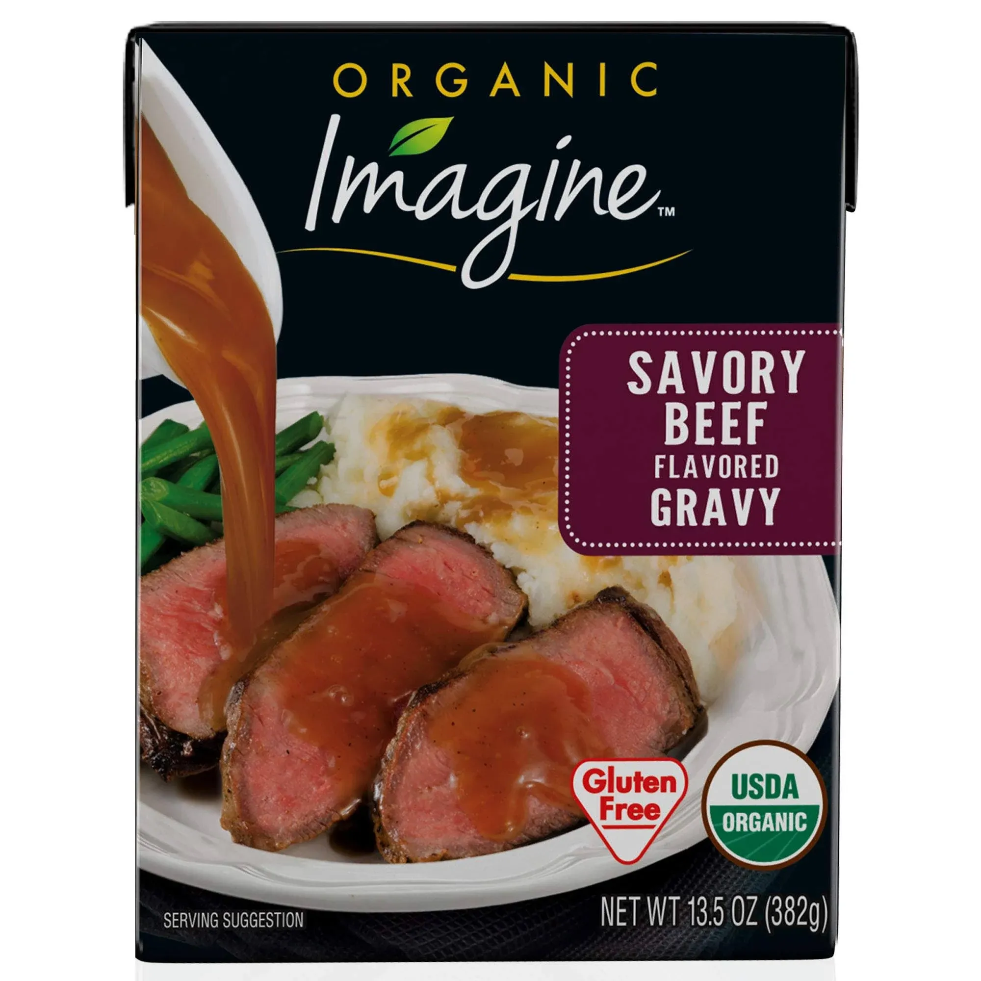 Imagine Foods Organic Savory Beef Gravy, 13.5 Fl Oz (Pack of 12)