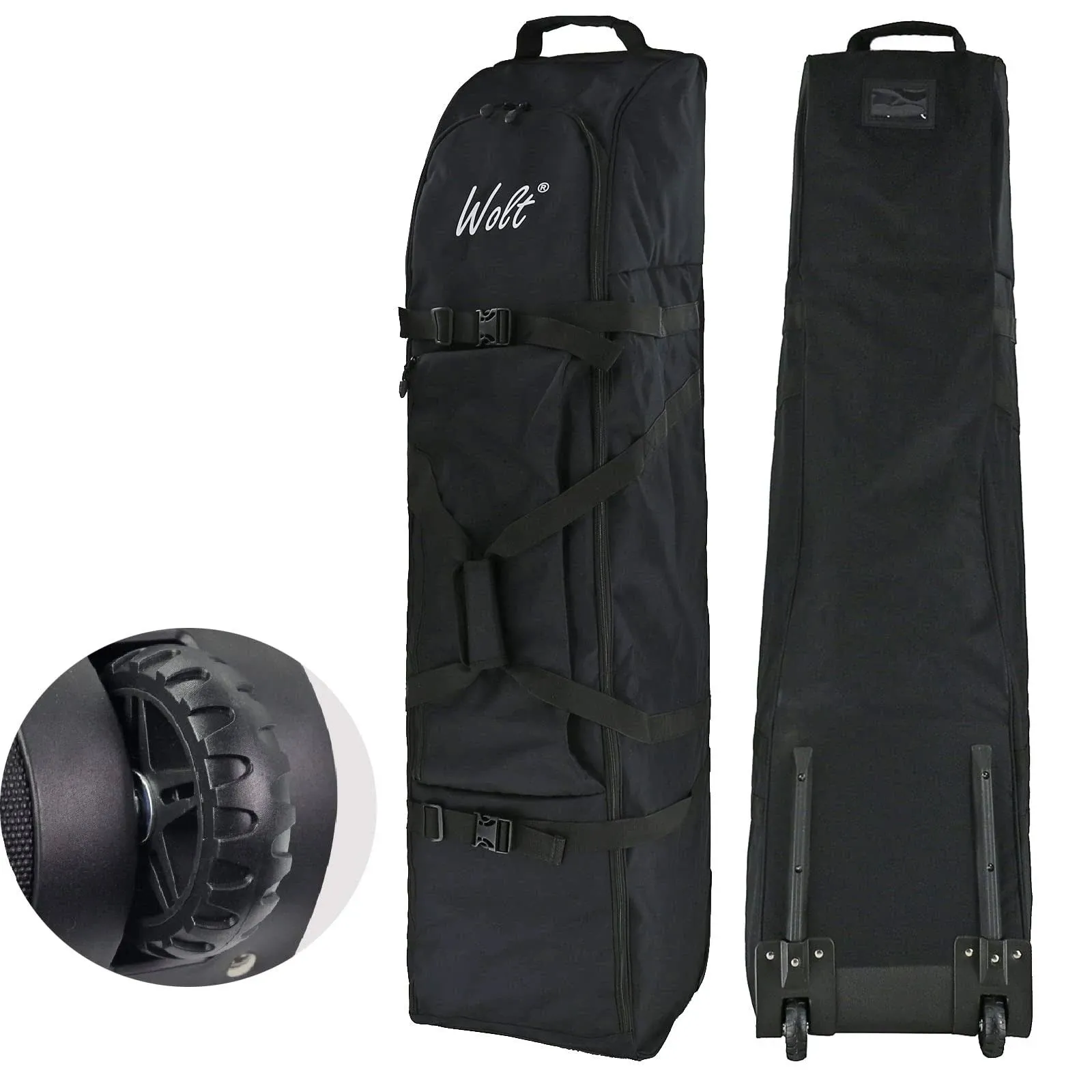 WOLT | Golf Travel Bag with Wheels, Heavy Duty Oxford Wear-Resistant<wbr/>, Soft-Si...