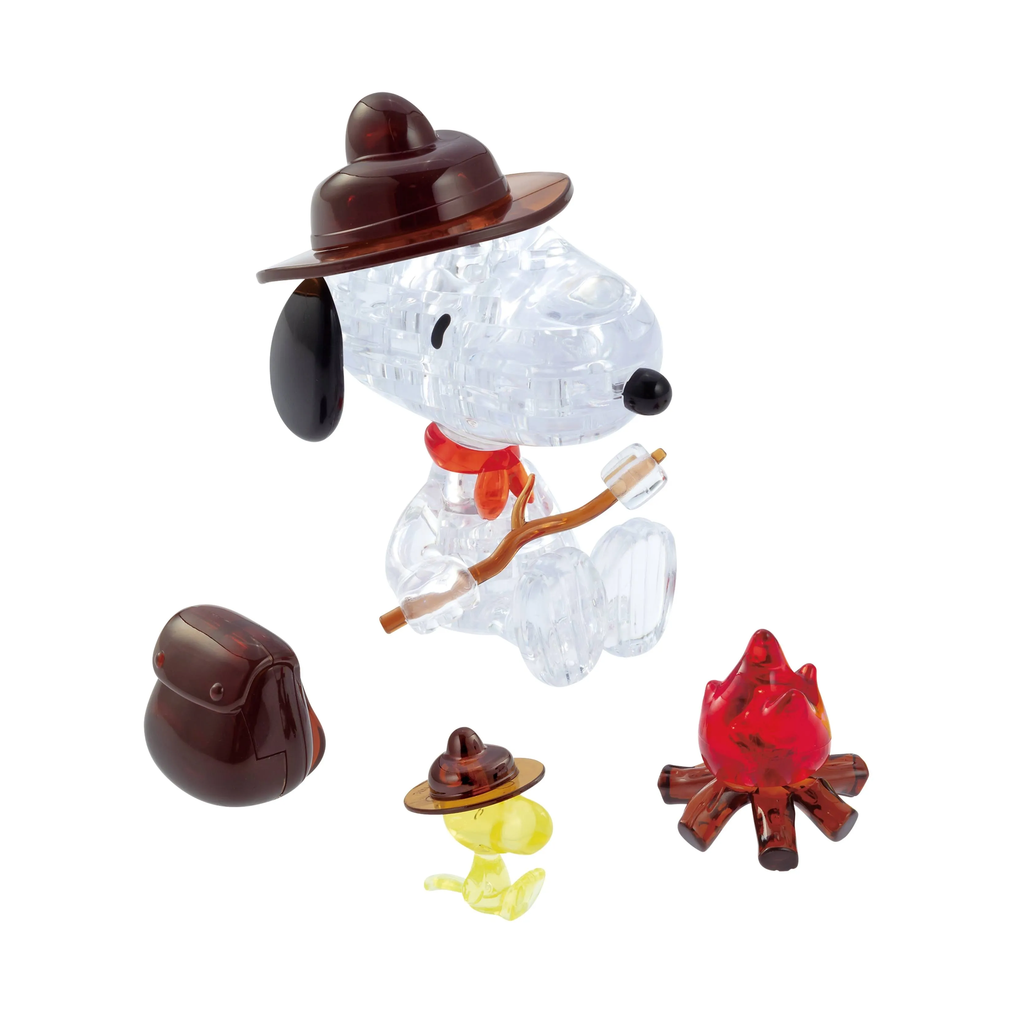 Bepuzzled 3D Crystal Puzzle - Peanuts Snoopy Campfire: 43 Pcs