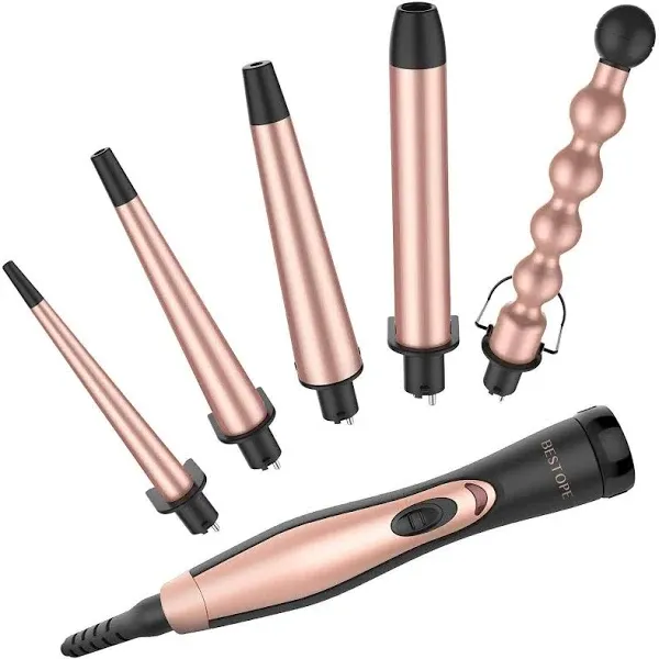 Bestope Curling Iron 5 In 1 Curling Wand Set With 5 Interchangeable