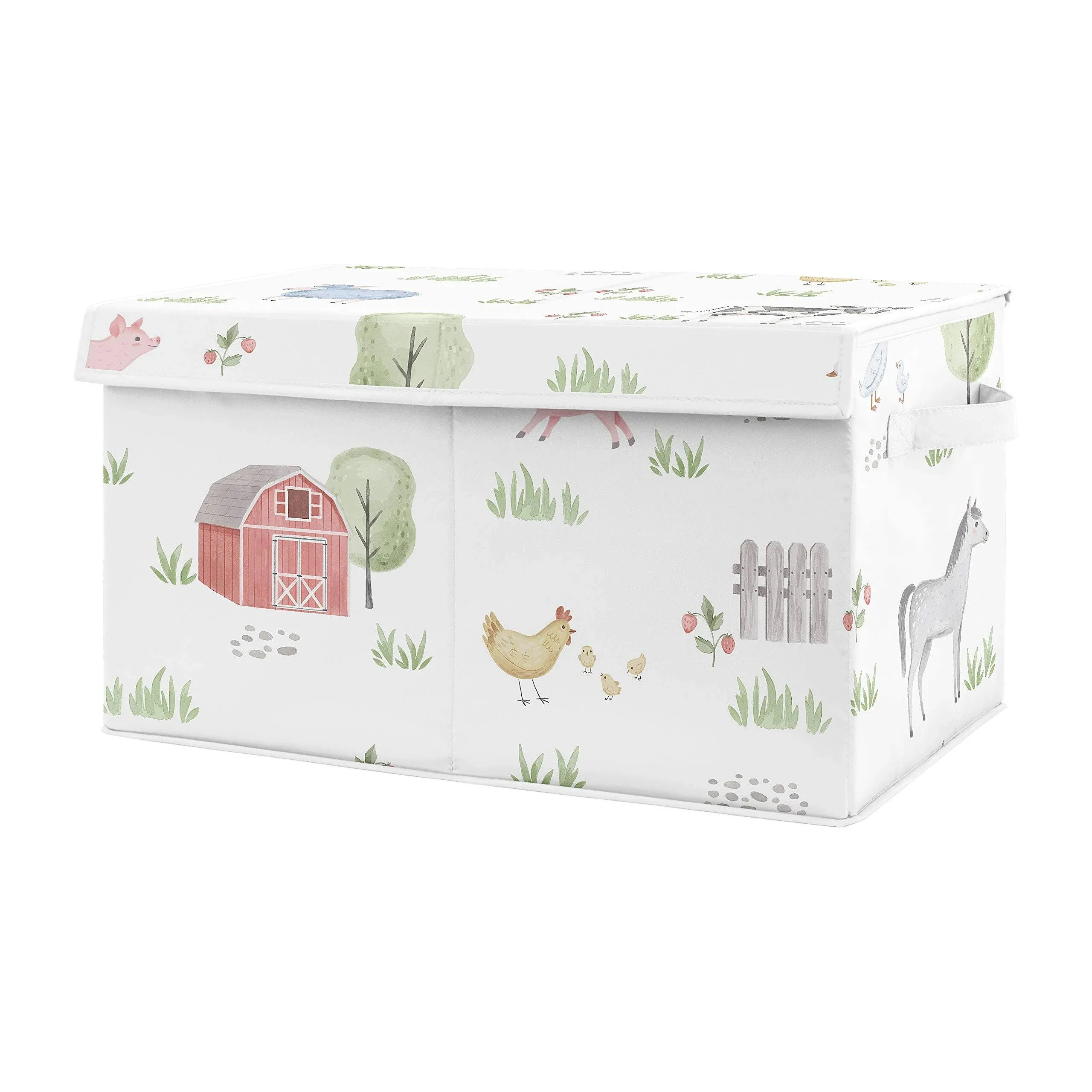 Sweet Jojo Designs Farm Animals Collection Fabric Toy Bin Storage