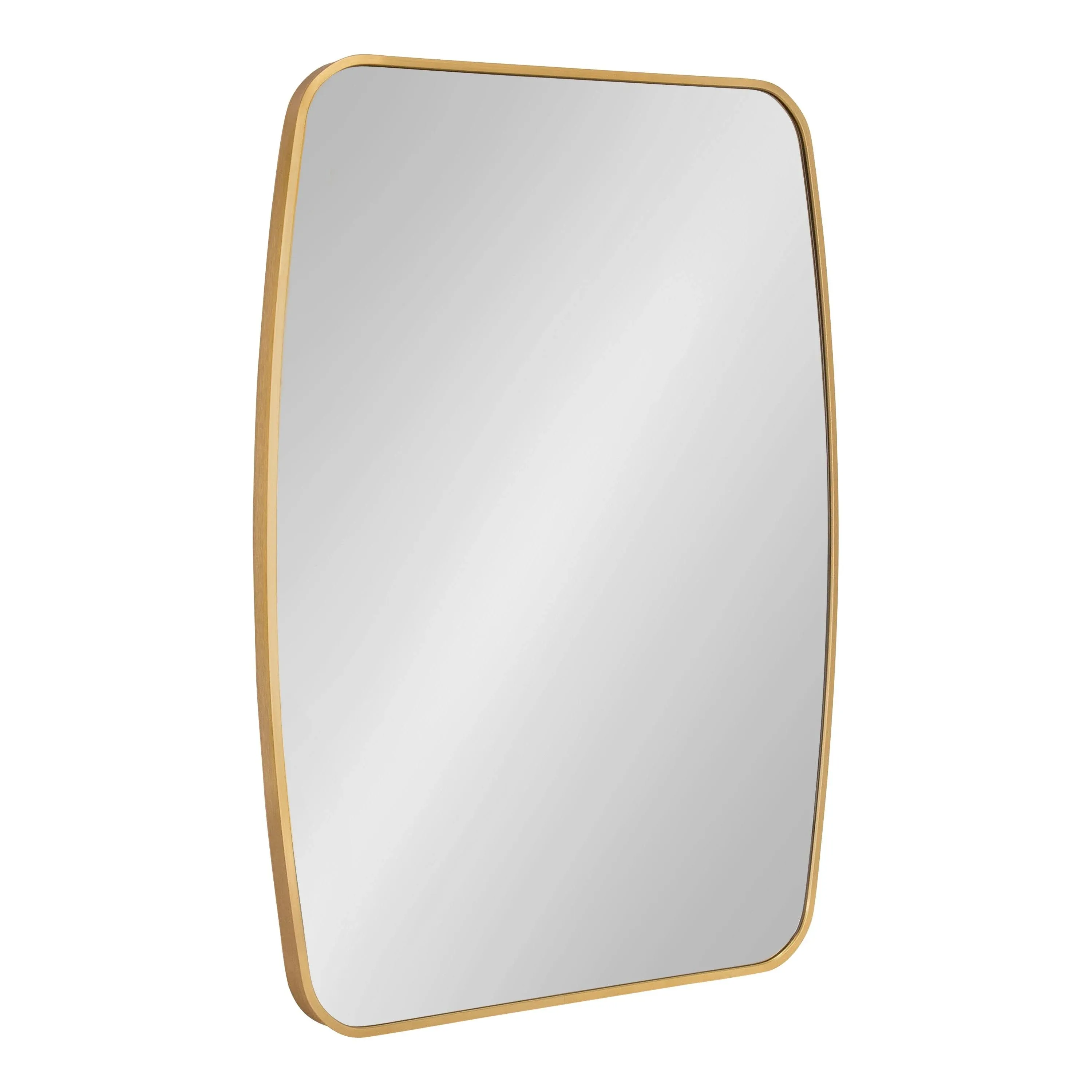 Kate and Laurel Zayda Metal Square Barrel Mirror - 20x28 - Black