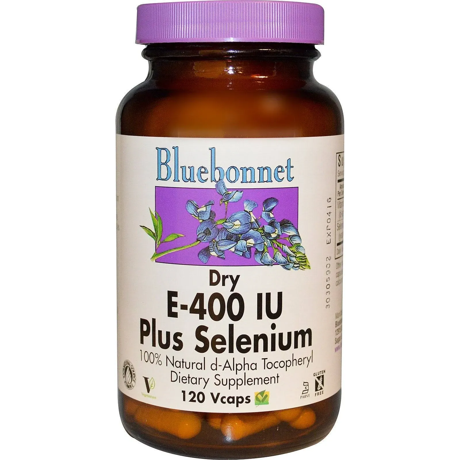 Bluebonnet - Dry E-400 IU Plus Selenium 120 vcaps