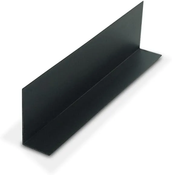 Outwater Black 1-in X 2-in X 3/64-in(.047-in) Styrene Angle Plastic Angle Moulding 48-in Lengths (Pack of 3) | 3P1.27.00135