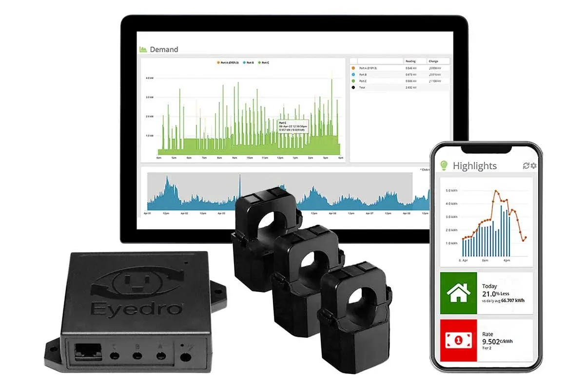 Eyedro Business 3-Phase Solar &amp; Energy Monitor - EYEDRO5-BEW (Ethernet/WIFI)