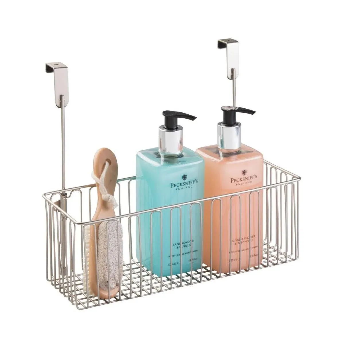 mDesign Metal Over Cabinet Bathroom Storage Organizer Holder or Basket