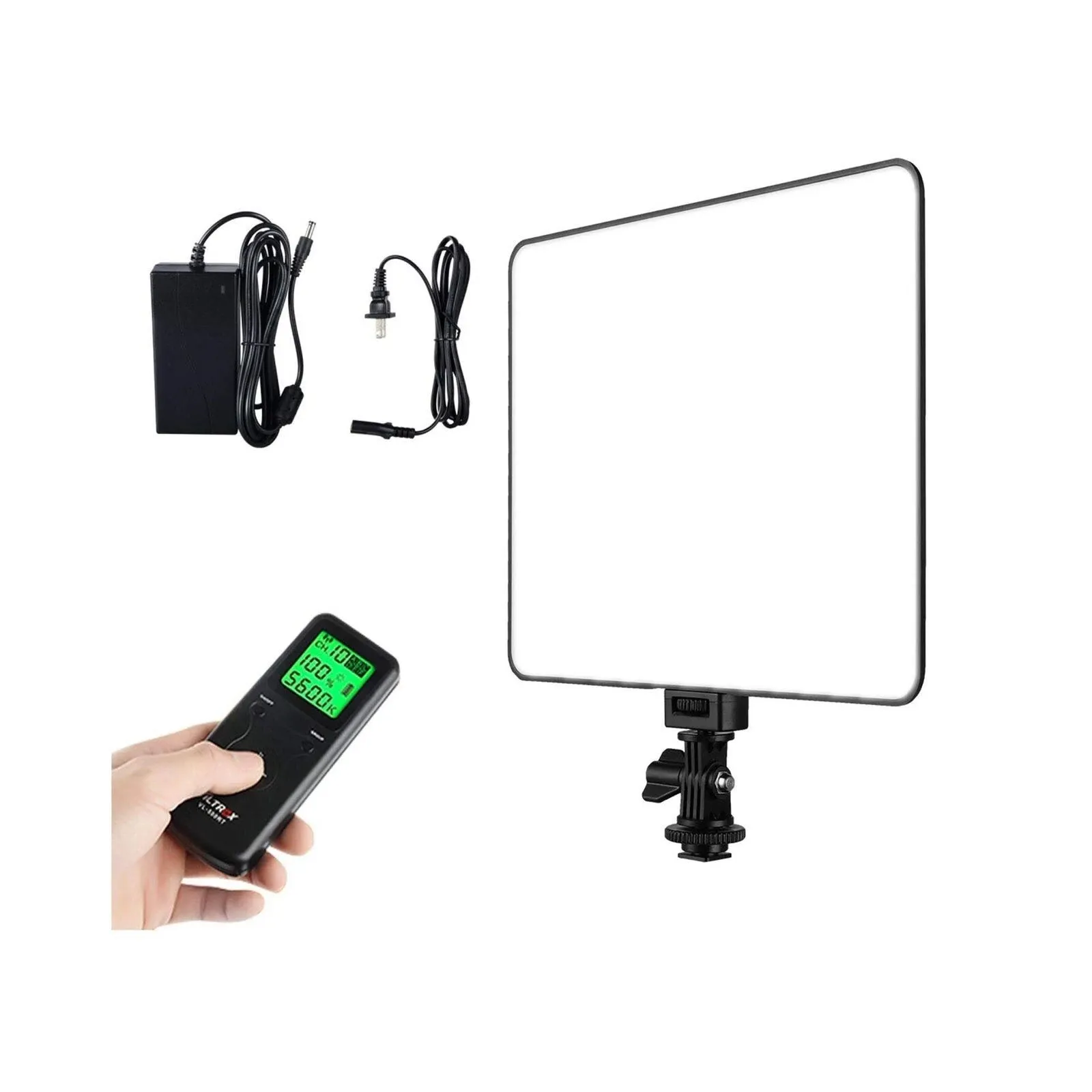 Viltrox Vl-200t Portable LED Video Light, Ultra-Thin Dimmable Studio Photography Lighting Panel with Hot Shoe Adapter/Remote