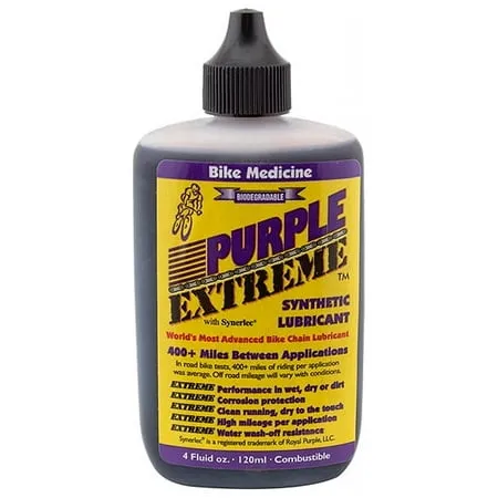 Purple Extreme Performance Synthetic Chain Lubricant, High Mileage Bicycle Lube