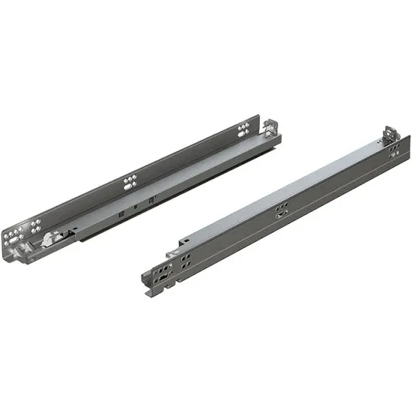 BLUM 563H5330B Tandem Plus Blumotion 21" Drawer Runner Pair for Face Frame, Silver