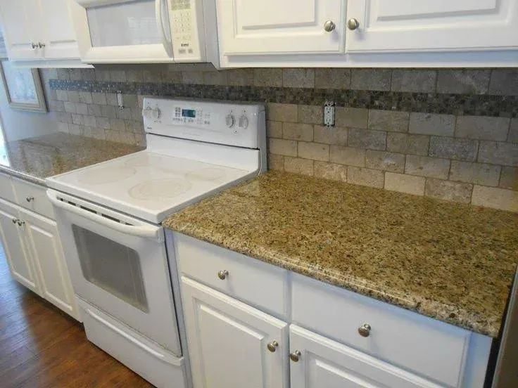 EZ Faux Decor Instant Venetian Gold/Santa Cecilia Marble Granite Countertop Film ...