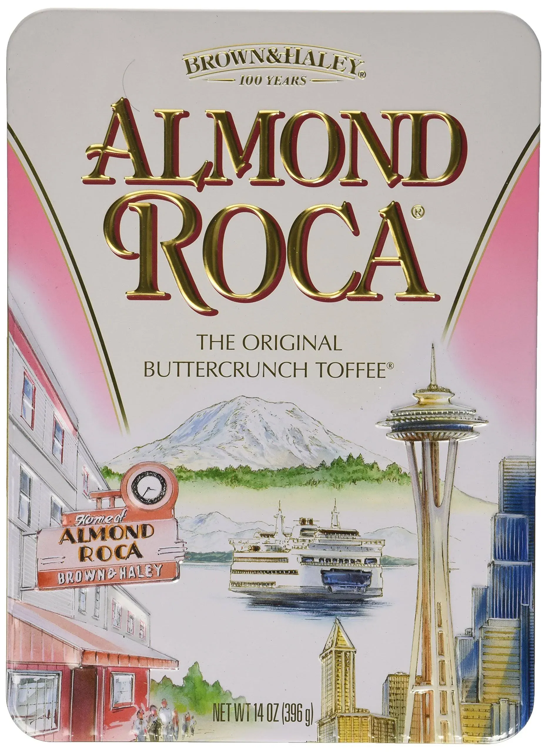 Brown &amp; Haley ALMOND ROCA Keepsake Tin - The Original Buttercrunch Toffee with A