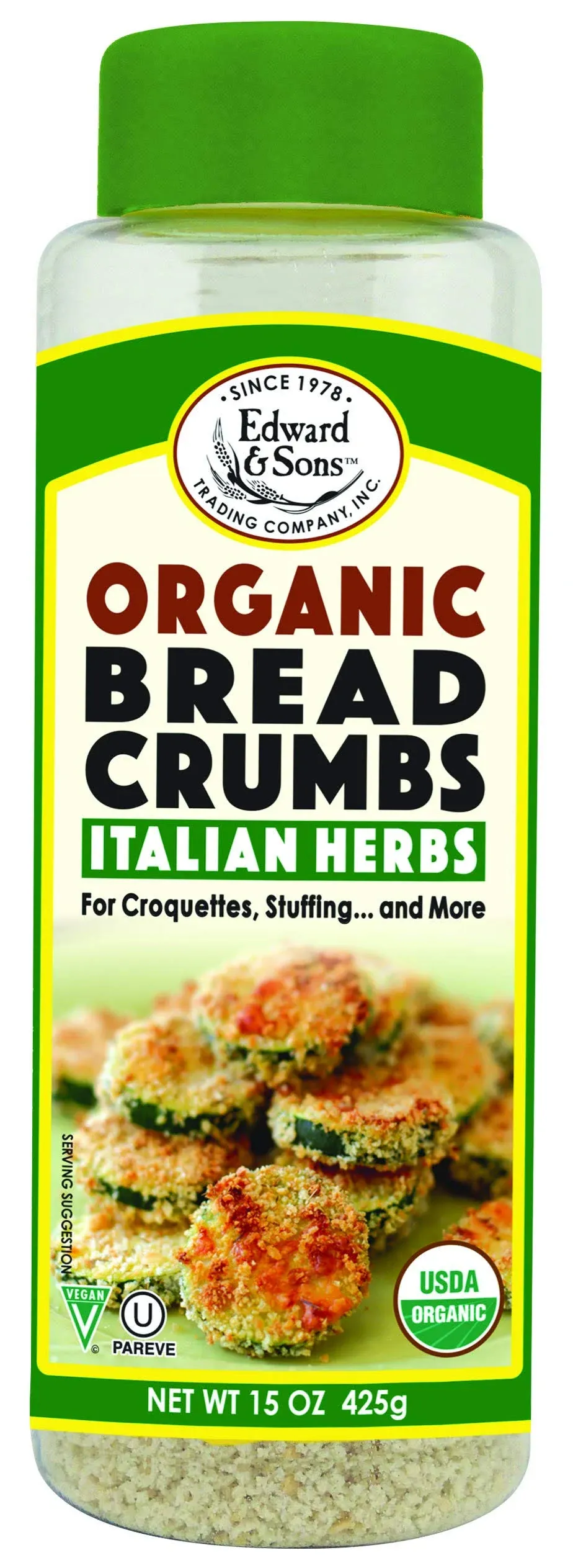 Breadcrumbs Italian Herbs, Organic 15 Ounces (Case of 6)