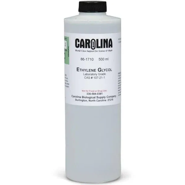 Carolina Biological Supply Company Ethylene Glycol, Laboratory Grade, 500 mL