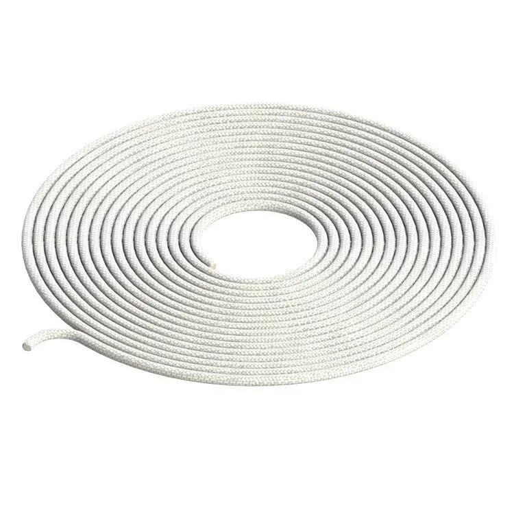 Lynn Manufacturing High Temperature Gasket Rope, 1000F, White, Boiler & Furnace, 1/4'' Diameter x 25ft, 9404