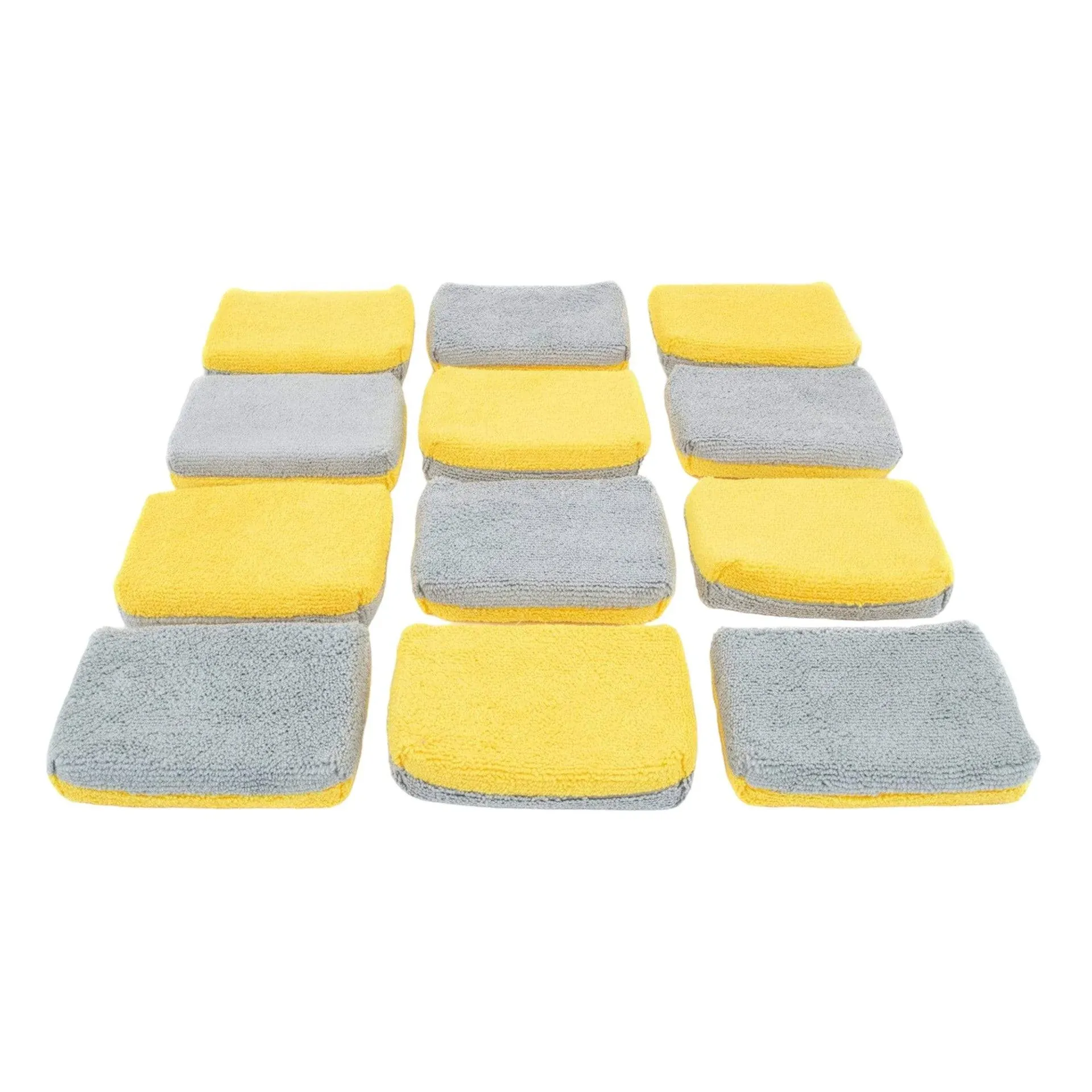 Mini [Saver Applicator Terry] Microfiber Coating Applicator Sponge with Plastic Barrier  - 12 pack