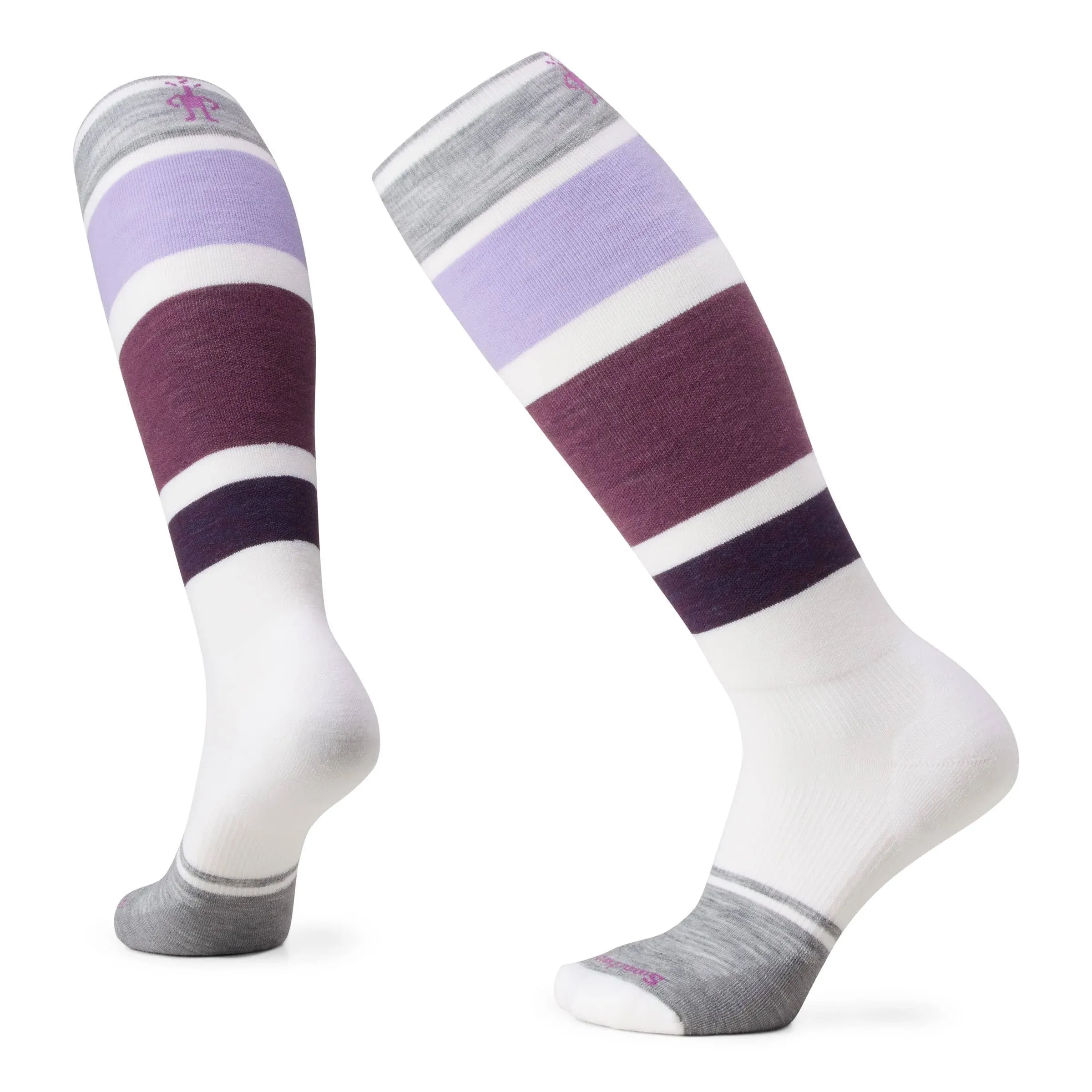 Smartwool Snowboard Targeted Cushion Women's Over-the-Calf Socks, White, Medium