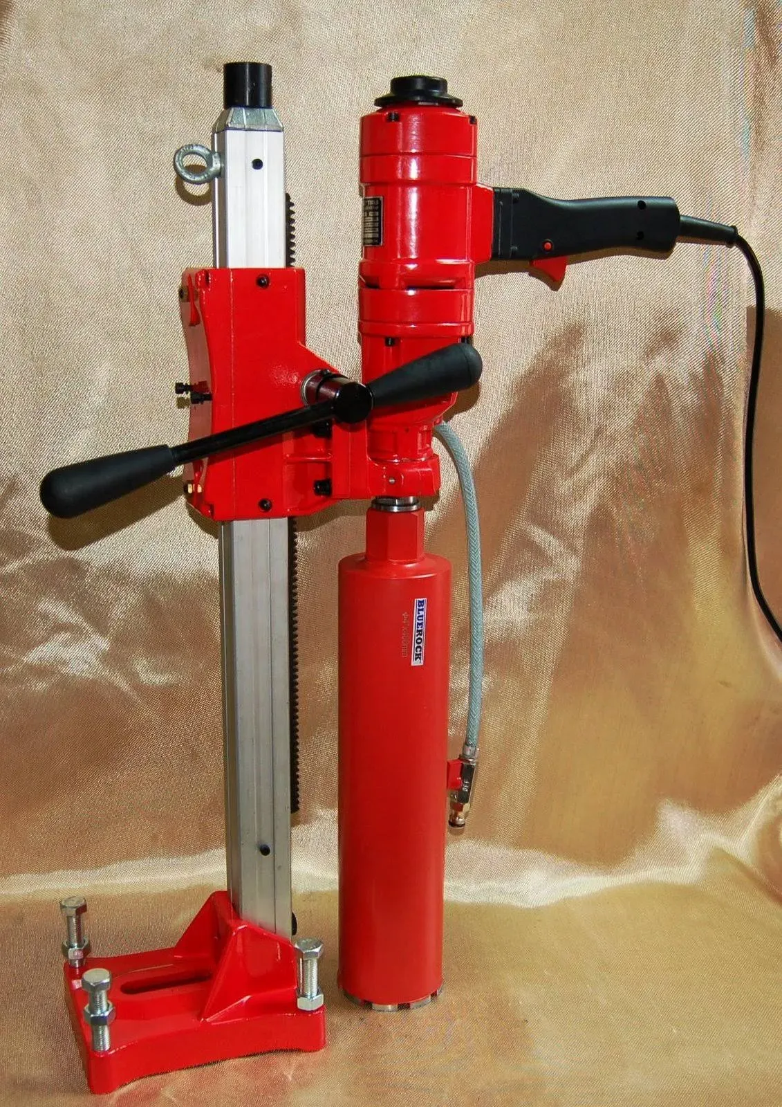 4Z1WS CORE DRILL by BLUEROCK Tools 2 SPEED W/STAND CONCRETE CORING WITH: 1",2",3",4" DIAMOND WET CORE BITS