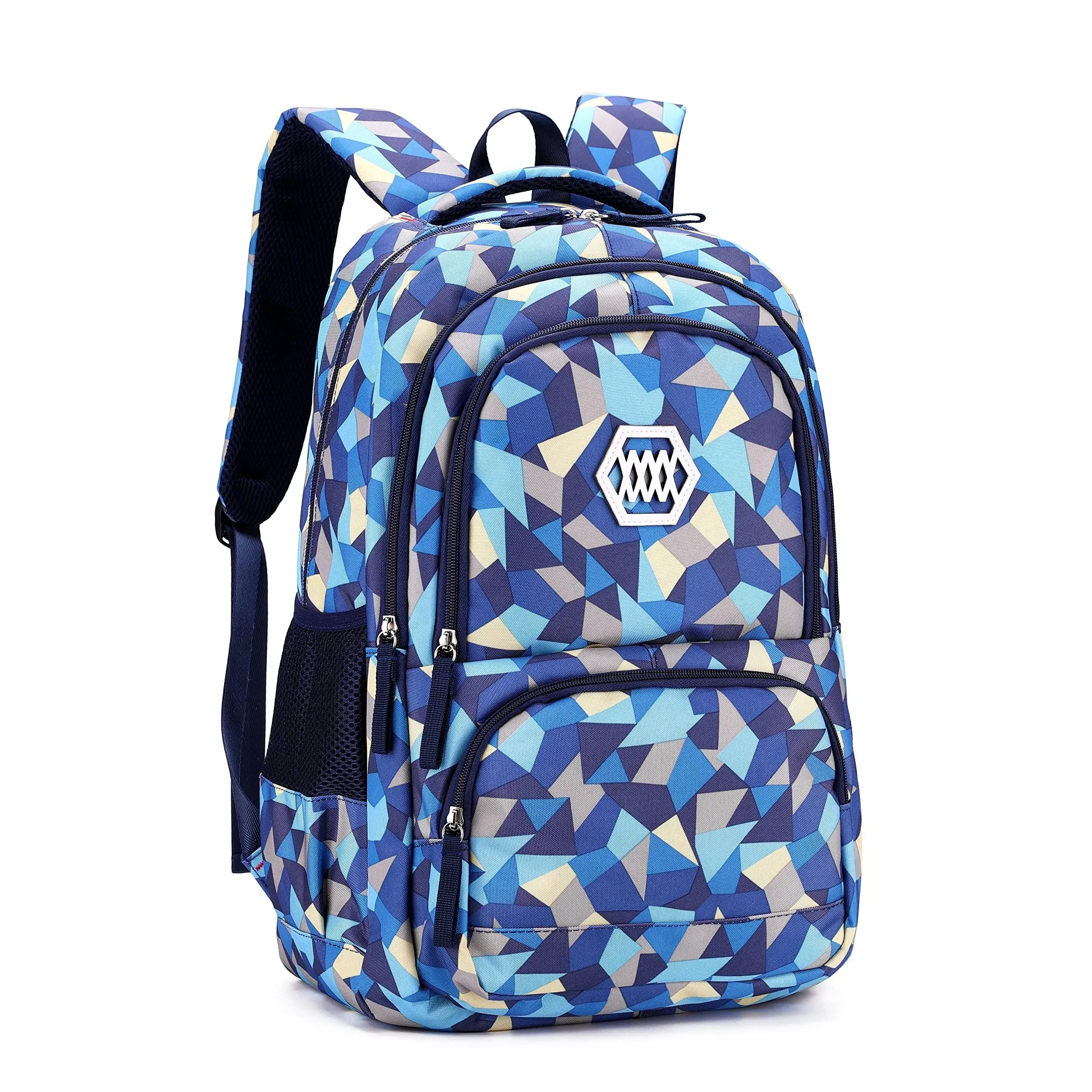 Bansusu geometric-print Backpack for Boys Middle-School Elementary Bookbags