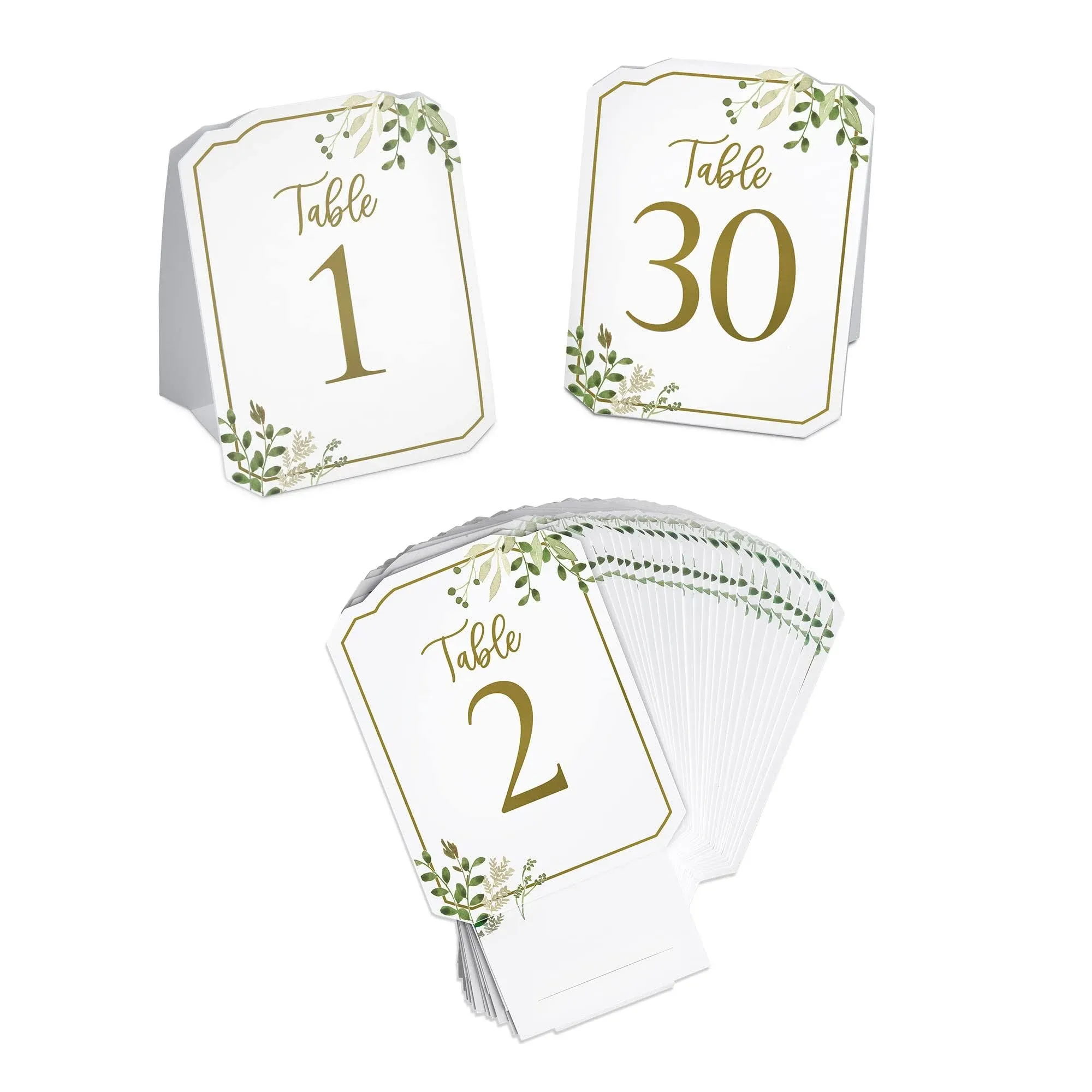 Wedding Table Numbers 1-30 Freestanding Tent Style Cafe Party Decorations