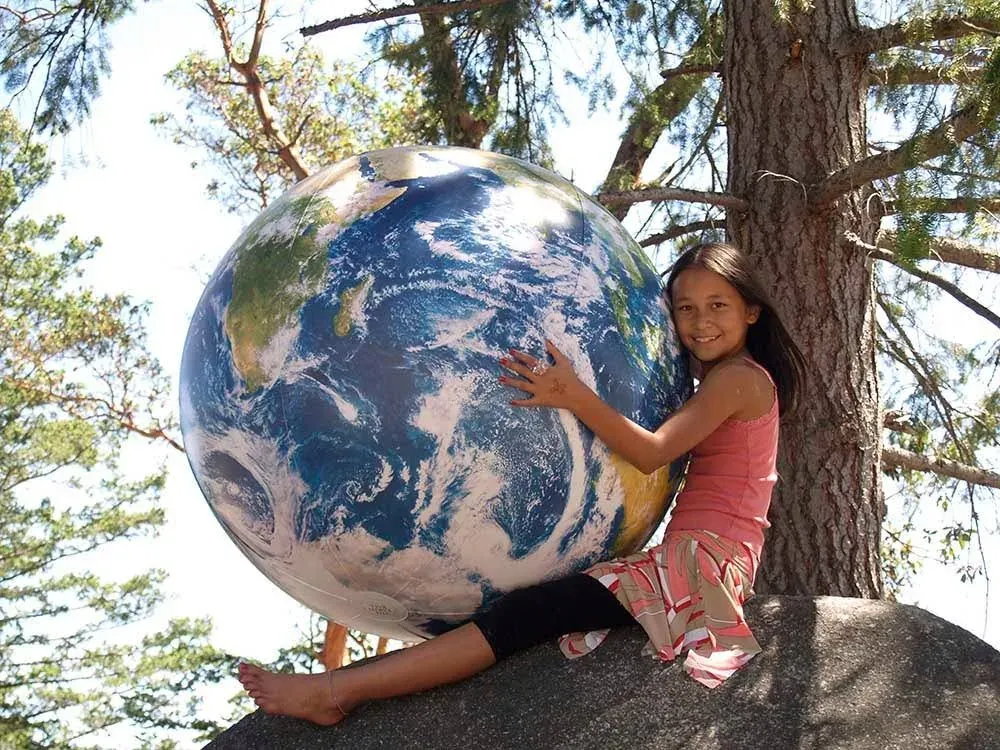 "Huge Inflatable Globe, 1 Meter in Diameter, Earthball"