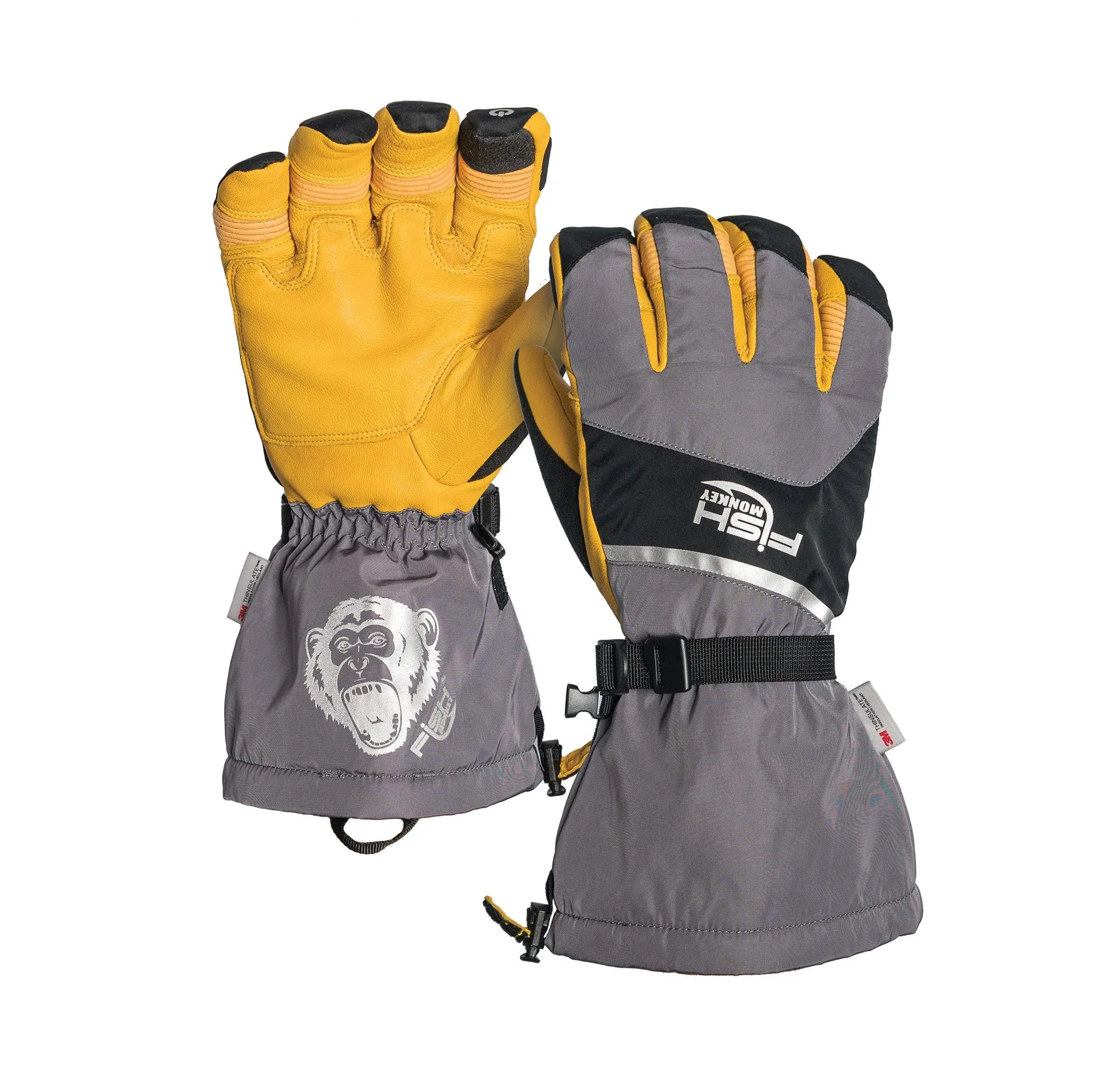 Fish Monkey FM37-GB-XXL Yeti - Premium Ice Fishing Glove Full - FM37-GB-XXL