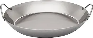 Matfer Bourgeat Black Carbon Steel Paella Pan, 15 3/4"