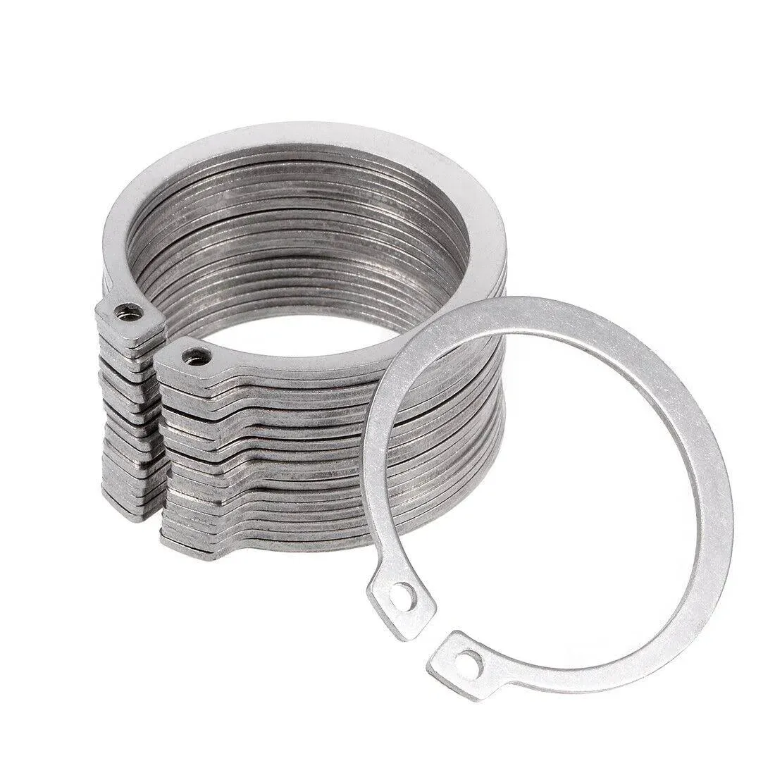 49mm External Circlips Retaining Shaft Snap Rings 304 Stainless Steel 20pcs