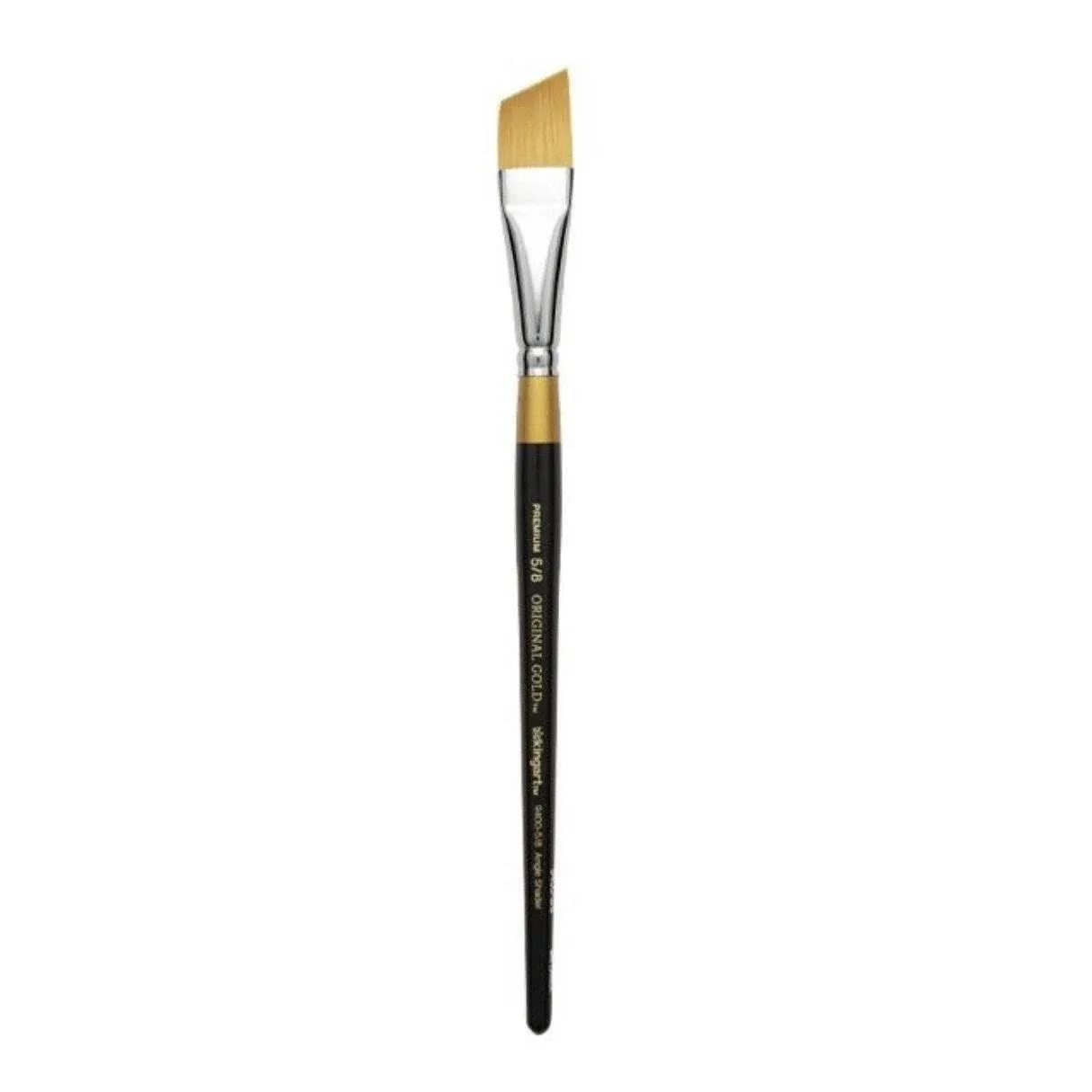 KINGART Premium Original Gold 9400-5/8 Angular Shader Series Artist Brush, Golden Taklon Synthetic Hair, Short Handle, for Acrylic, Watercolor, Oil and Gouache Painting, Size 5/8"