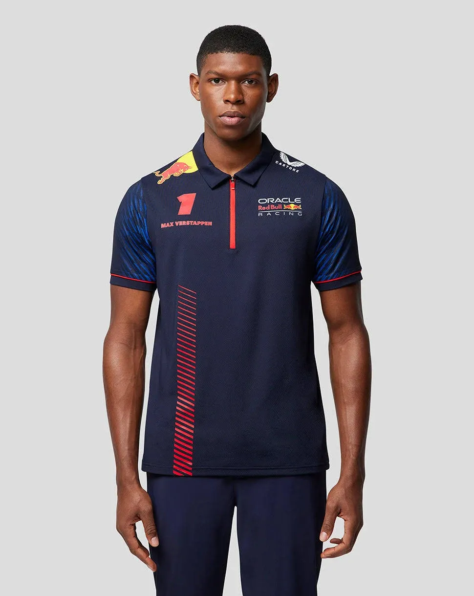 Red Bull Racing F1 Men's 2023 Max Verstappen Team Polo Shirt- Navy