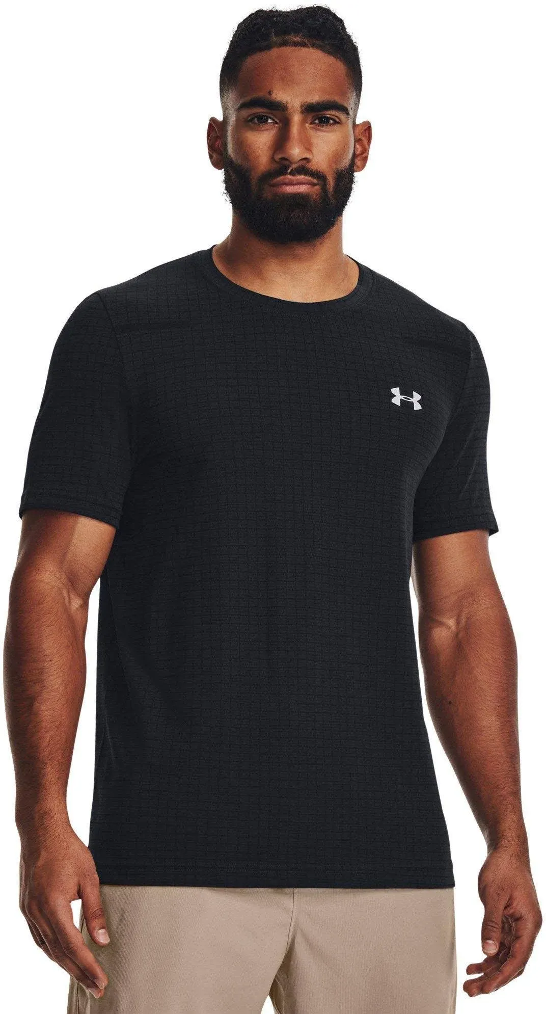 Mens Under Armour black Seamless Grid T-Shirt | Harrods US 