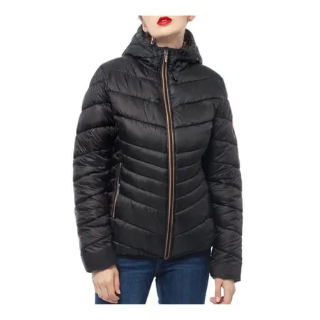 Rokka&Rolla Women's Lightweight Puffer Jacket Water-Resistant Hooded Winter Coat