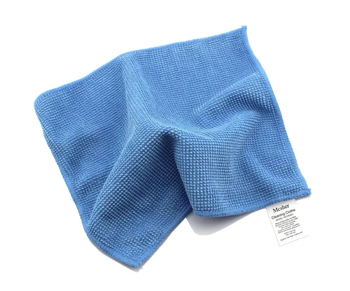 Mcsher Microfiber Cleaning Cloths - 6 Pack, Blue, 6"x 7" inch