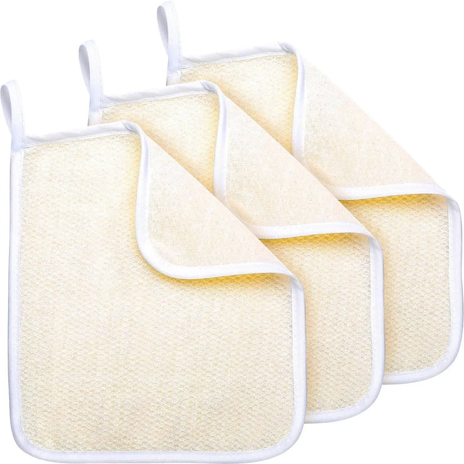 3pcs Exfoliating Face And Body Towel Soft Weave Bath Cloth Exfoliating Scrub Clo