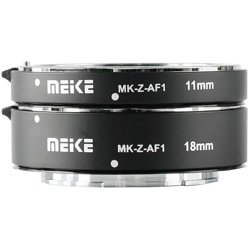 Meike MK-Z-AF1 Metal Auto Focus Macro Extension Tube Adapter Ring (11mm+18mm) Compatible with Nikon Z5 Z6 Z7 Z50 Z6II Z7II