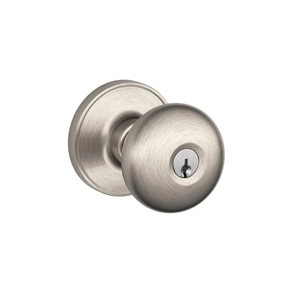 Schlage Stratus Knob Keyed Entry - Bright Brass