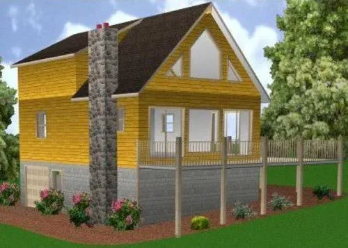 24x34 Cabin w/Full Basement Plans Package, Blueprints, Material List