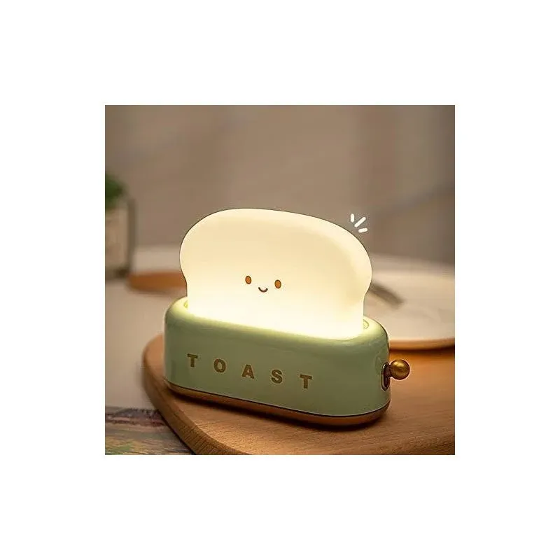 Toast Bread Night Light For Kids Creative Toaster Table Lamp Cute Room Decor Des