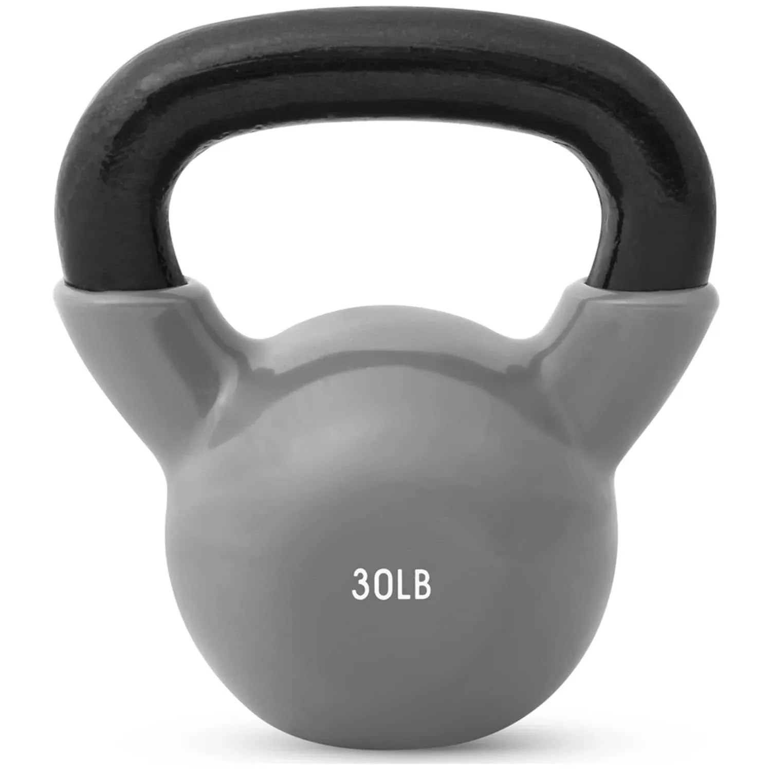 JFIT Kettlebell Weights Vinyl Coated Iron - 12 Size Options, 5lbs-50lbs - Coated for Floor and Equipment Protection, Noise Reduction, Ballistic, Core, Weight Training