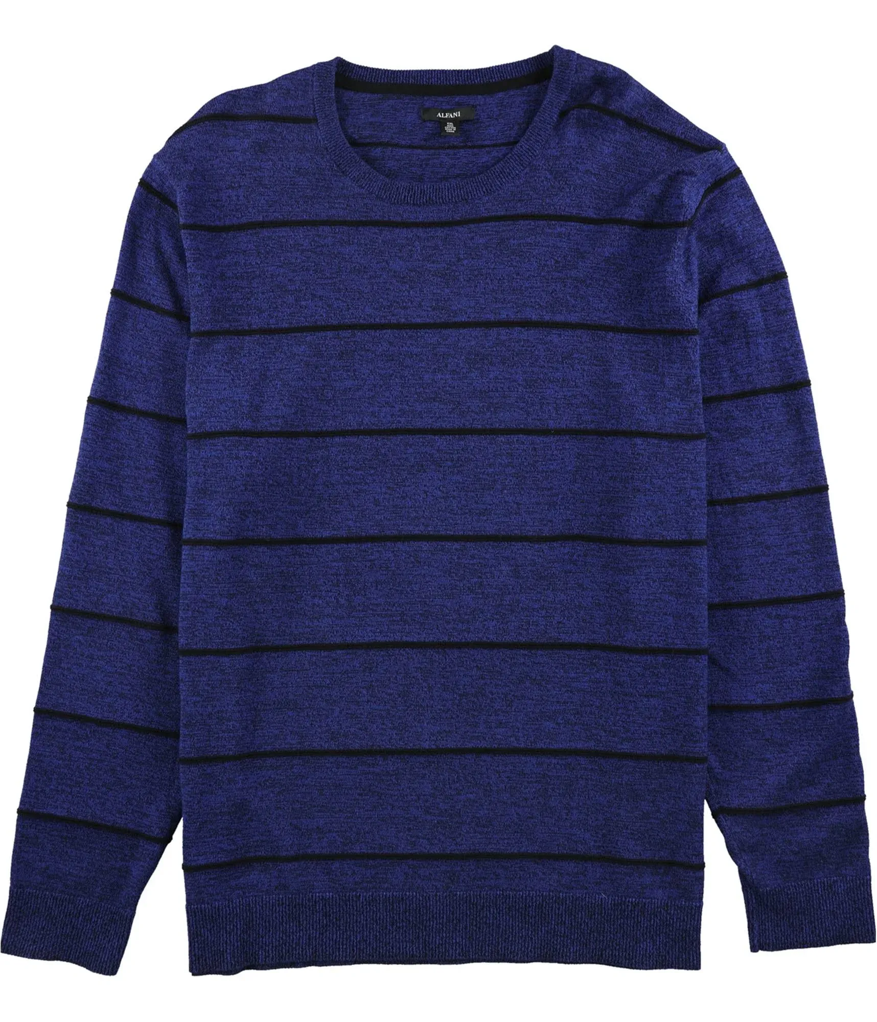 Alfani Mens Stripe Pullover Sweater, Blue, NWT