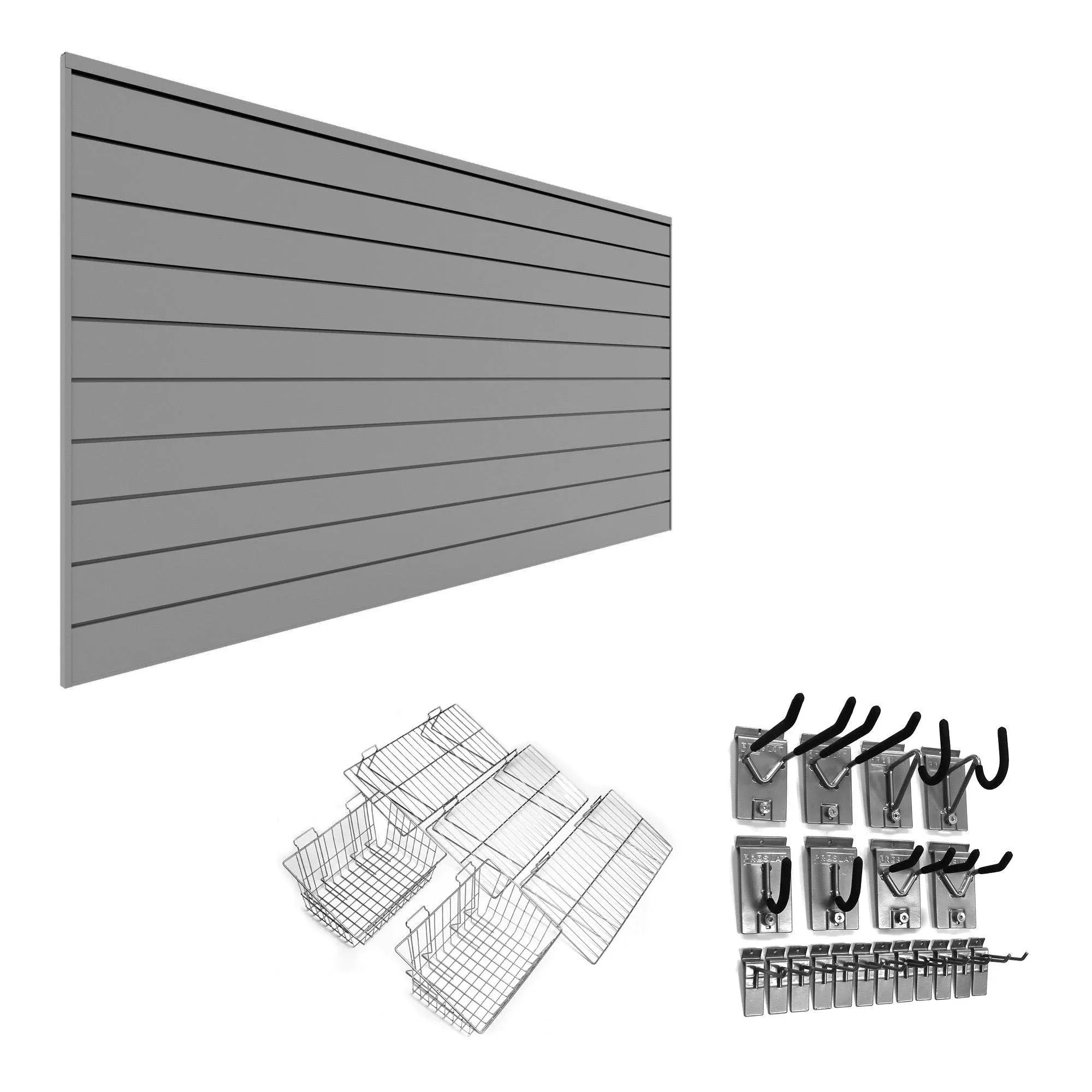 Proslat Slatwall Ultimate Bundle Light Gray