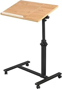 Rolling Laptop Desk for Rolling Cart Tilting Overbed Bedside Table Desk Overbed 