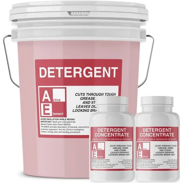 Active Element Commercial Dishwasher Detergent | 5-Gallons