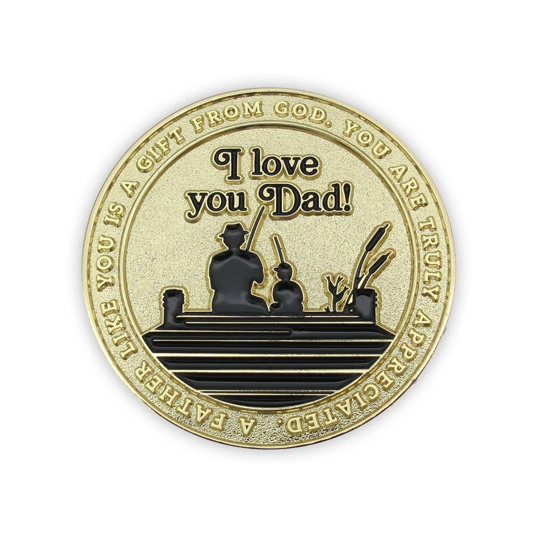 Father's Appreciation Gold Plated Challenge Coin