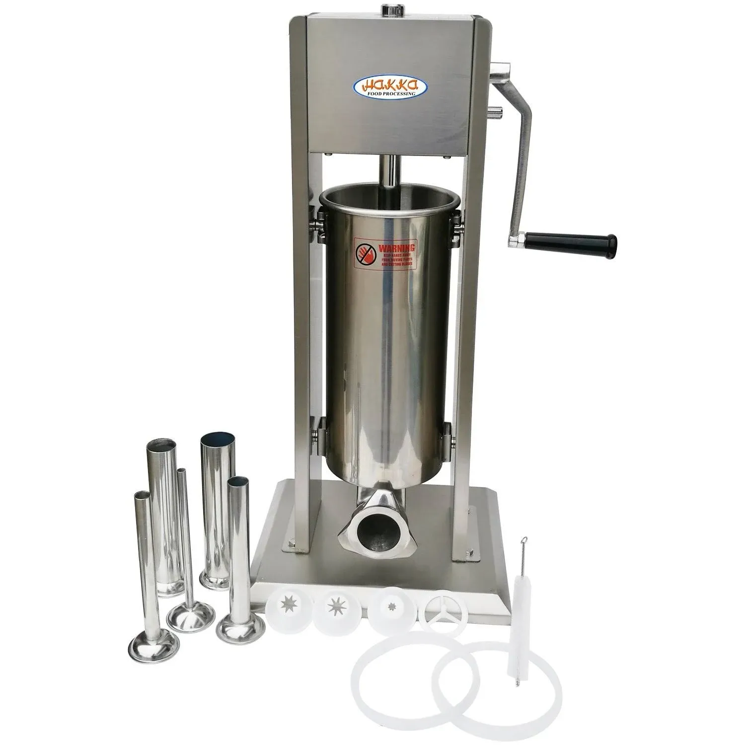 Hakka 7LB/3L Stainless Steel Vertical Sausage Maker,2 in 1 Sausage Stuffer/Spanish Churro Maker (Official Refurbishment)