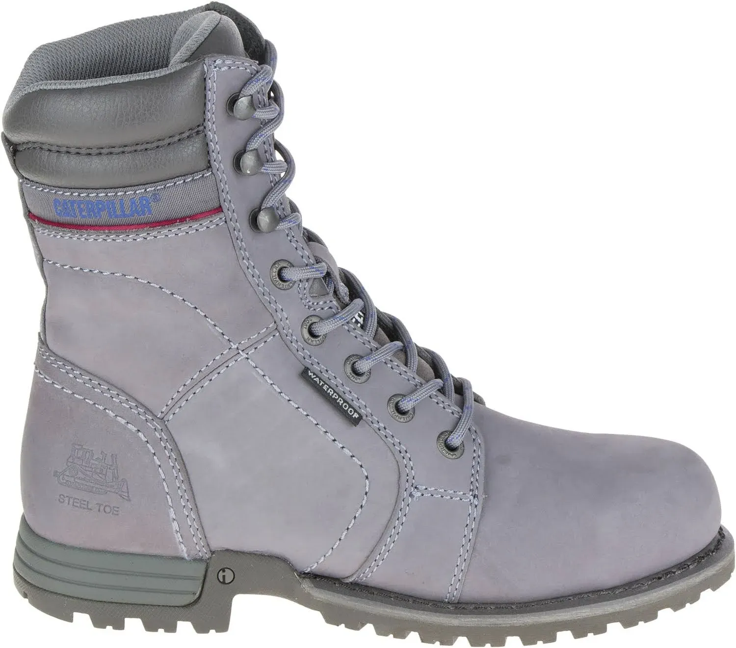 "Caterpillar Boots: Women's 90565 Steel Toe Waterproof Grey Echo Work Boots"