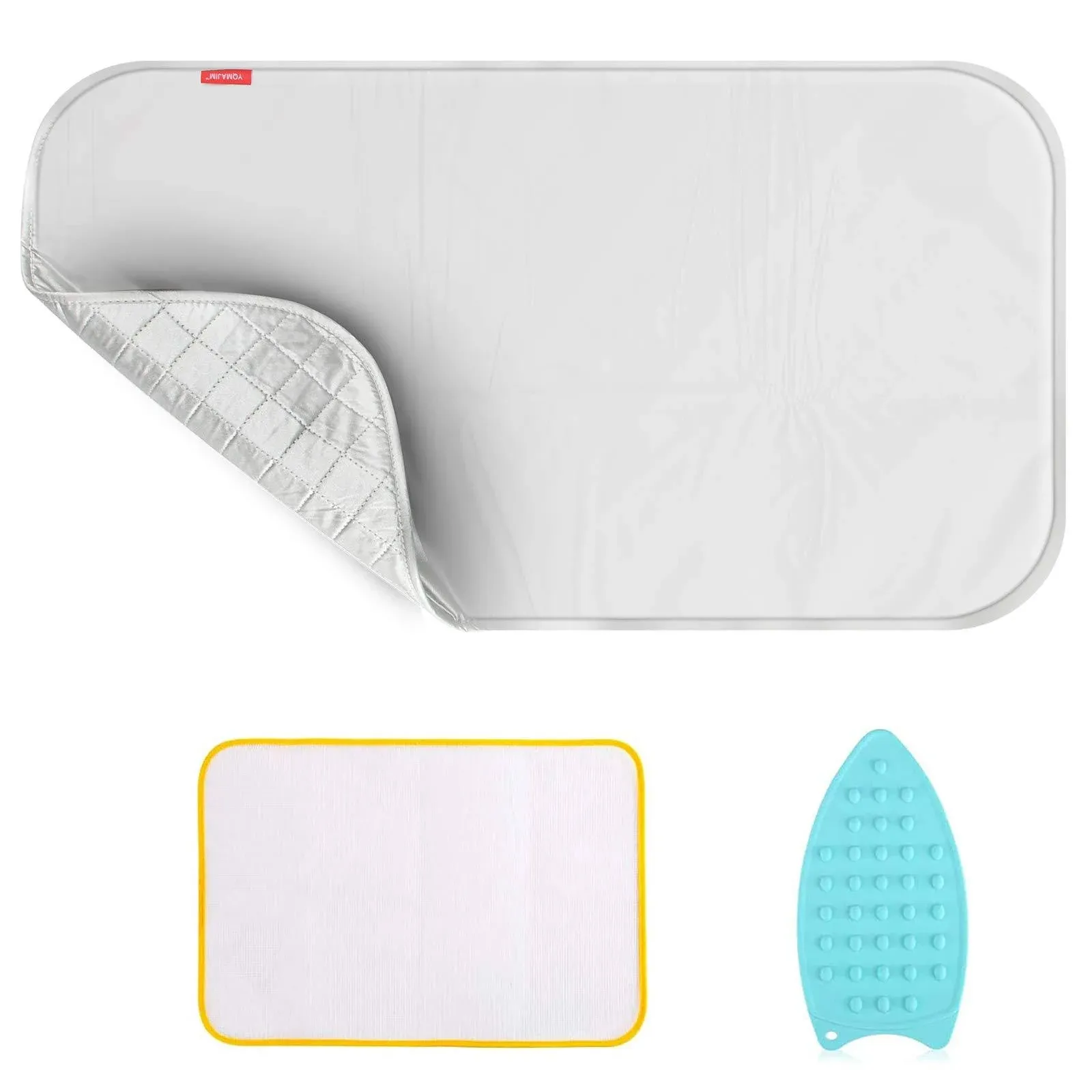 YQMAJIM Upgraded Thick Ironing Mat,Travel Ironing Blanket Ironing Pad,Portable Double-side Using,Heat Resistant Pad Cover for Washer,Dryer,Table Top