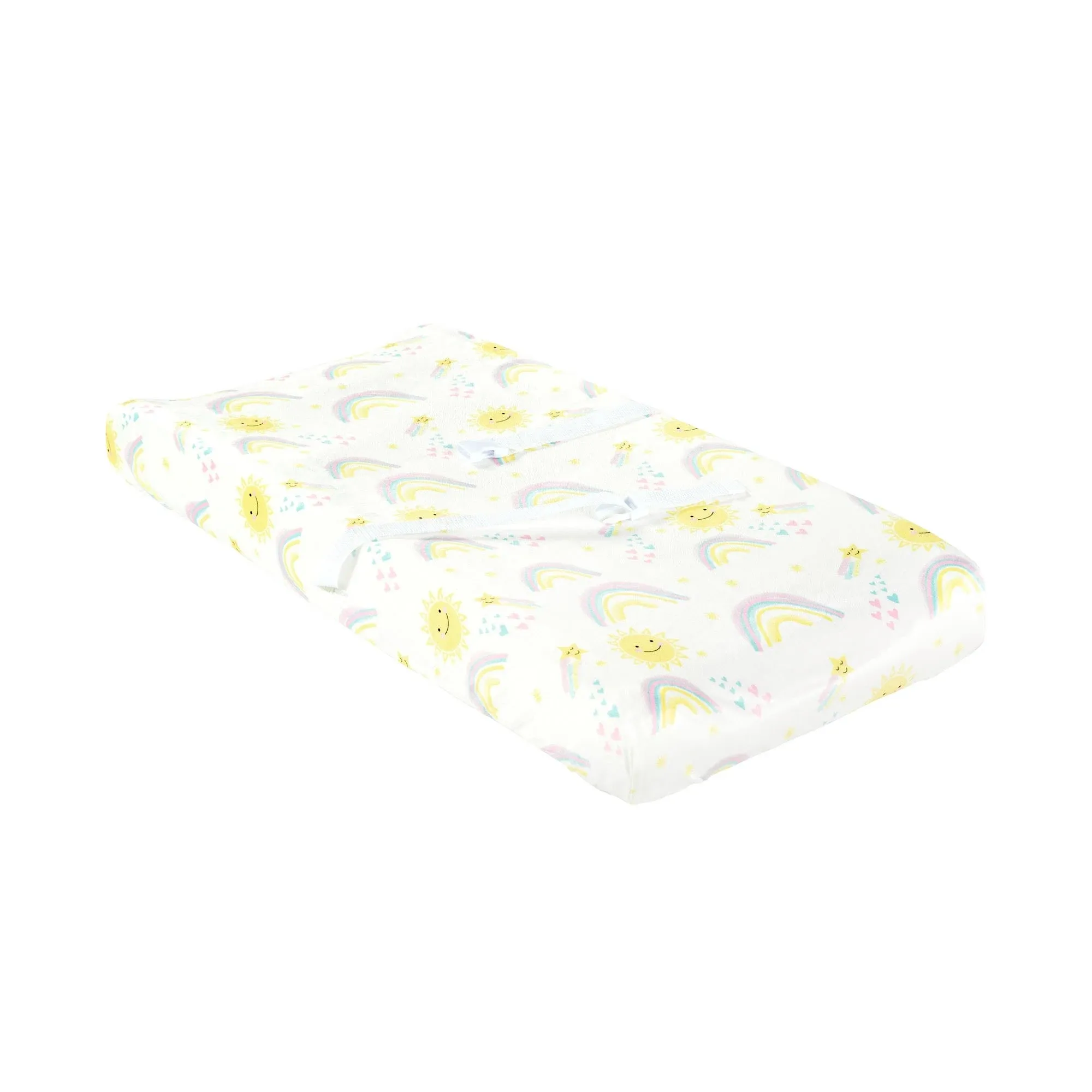 Sunshine Rainbow Soft & Plush Changing Pad Cover Yellow/Multi Single 16X32X5 ...